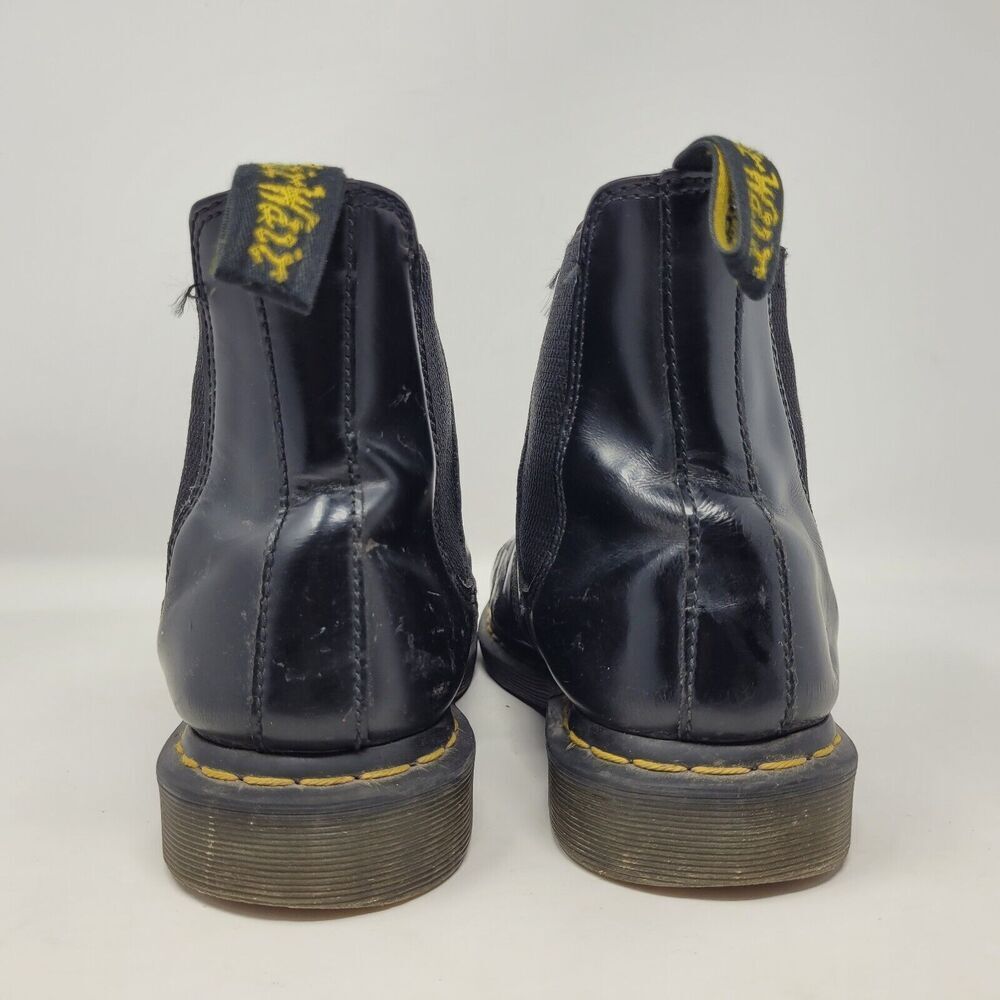 Dr. Martens Doc Boots Womens 9 Black Smooth Leather 2976 Chelsea Distressed 90s - Picture 5 of 12